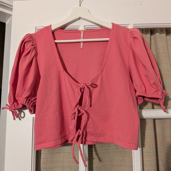 Free People Tops - FREE PEOPLE kitty tee - pink - large